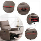 Fauteuil à bascule inclinable, fauteuil à bascule pivotant à 360 degrés pour chambre d'enfant, fauteuil planeur, petit fauteuil à bascule inclinable pivotant et moderne