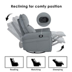 Fauteuil à bascule inclinable, fauteuil à bascule pivotant à 360 degrés pour chambre d'enfant, fauteuil planeur, petit fauteuil à bascule inclinable pivotant et moderne