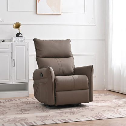Fauteuil à bascule inclinable, fauteuil à bascule pivotant à 360 degrés pour chambre d'enfant, fauteuil planeur, petit fauteuil à bascule inclinable pivotant et moderne