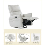 Fauteuil à bascule inclinable, fauteuil à bascule pivotant à 360 degrés pour chambre d'enfant, fauteuil planeur, petit fauteuil à bascule inclinable pivotant et moderne