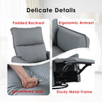 Fauteuil à bascule inclinable, fauteuil à bascule pivotant à 360 degrés pour chambre d'enfant, fauteuil planeur, petit fauteuil à bascule inclinable pivotant et moderne