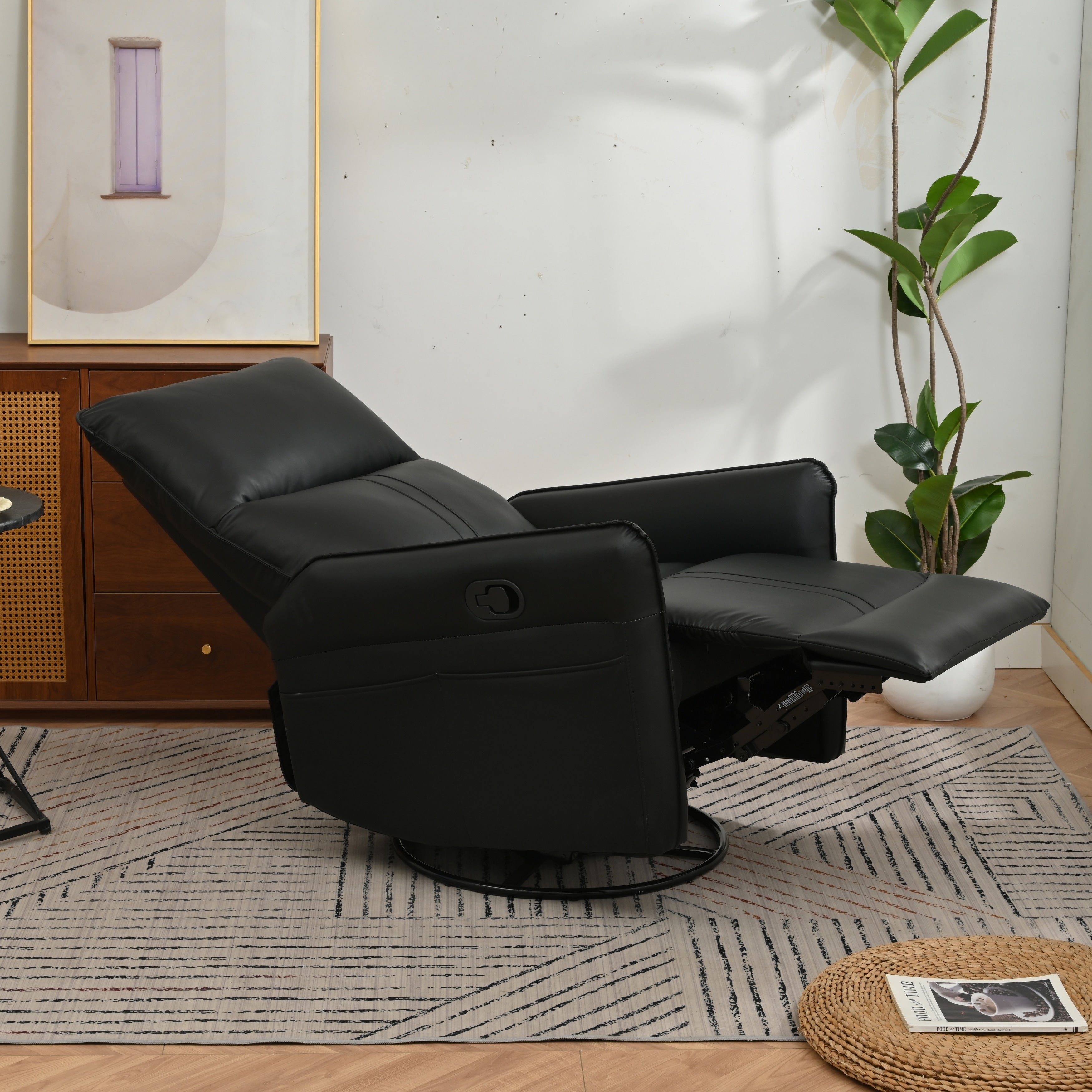 Fauteuil à bascule inclinable, fauteuil à bascule pivotant à 360 degrés pour chambre d'enfant, fauteuil planeur, petit fauteuil à bascule inclinable pivotant et moderne