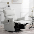 Fauteuil à bascule inclinable, fauteuil à bascule pivotant à 360 degrés pour chambre d'enfant, fauteuil planeur, petit fauteuil à bascule inclinable pivotant et moderne