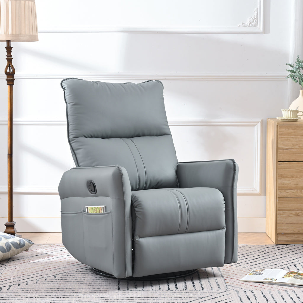 Fauteuil à bascule inclinable, fauteuil à bascule pivotant à 360 degrés pour chambre d'enfant, fauteuil planeur, petit fauteuil à bascule inclinable pivotant et moderne