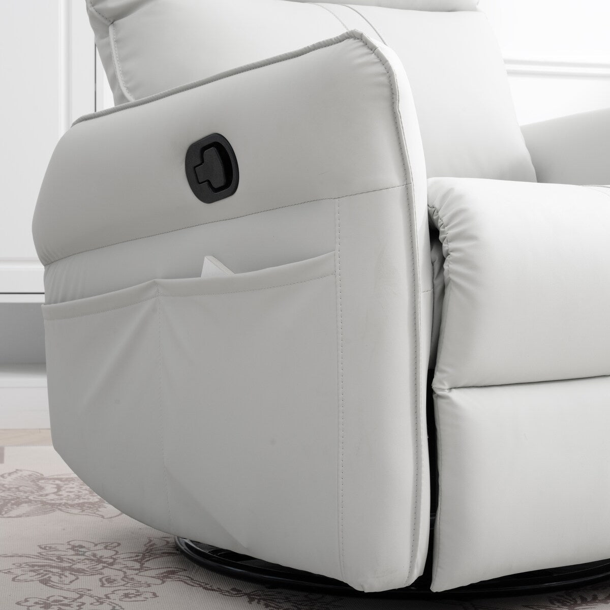 Fauteuil à bascule inclinable, fauteuil à bascule pivotant à 360 degrés pour chambre d'enfant, fauteuil planeur, petit fauteuil à bascule inclinable pivotant et moderne