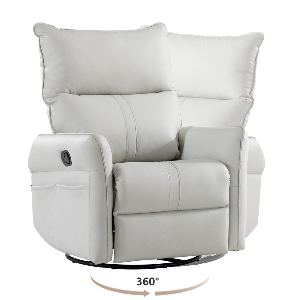 Fauteuil à bascule inclinable, fauteuil à bascule pivotant à 360 degrés pour chambre d'enfant, fauteuil planeur, petit fauteuil à bascule inclinable pivotant et moderne