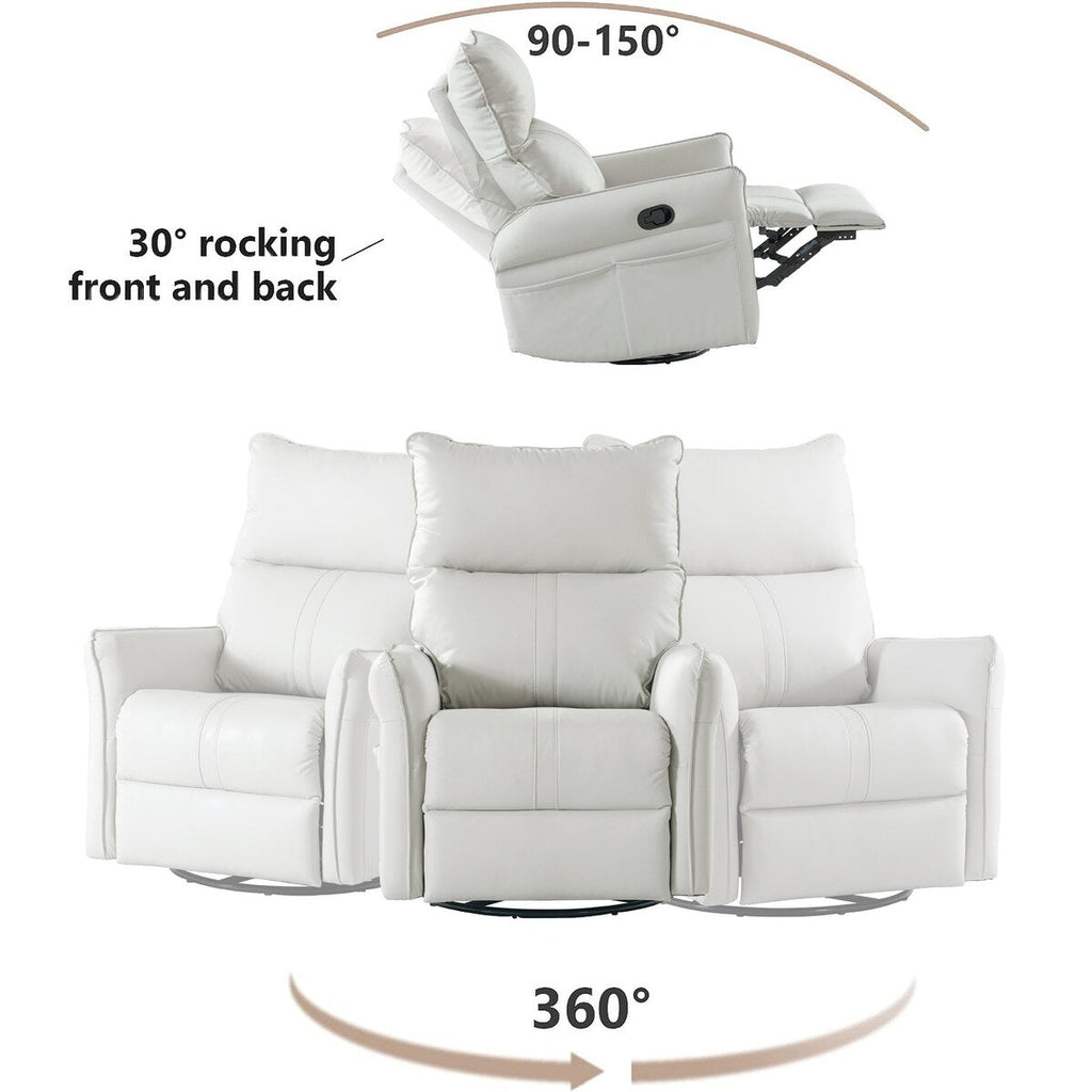 Fauteuil à bascule inclinable, fauteuil à bascule pivotant à 360 degrés pour chambre d'enfant, fauteuil planeur, petit fauteuil à bascule inclinable pivotant et moderne