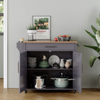 Îlot de cuisine roulant avec armoire de rangement