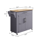 Îlot de cuisine roulant avec armoire de rangement