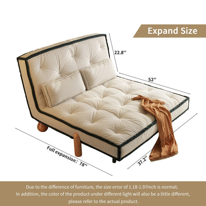 Canapé sans accoudoirs Romision en velours technologique beige