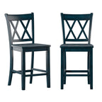 Chaises de comptoir Ronda à dossier double en X (lot de 2)