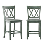Chaises de comptoir Ronda à dossier double en X (lot de 2)