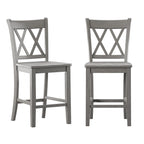 Chaises de comptoir Ronda à dossier double en X (lot de 2)