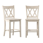 Chaises de comptoir Ronda à dossier double en X (lot de 2)
