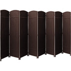 Cloison de séparation pliable et intimité, 8 panneaux, 244 cm (L) x 49,5 cm (l) x 175 cm (H).