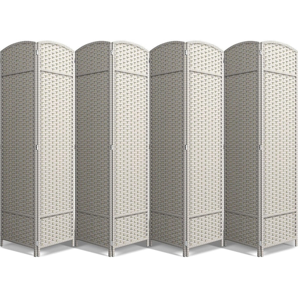 Cloison de séparation pliable et intimité, 8 panneaux, 244 cm (L) x 49,5 cm (l) x 175 cm (H).