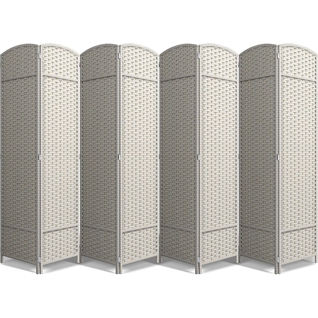 Cloison de séparation pliable et intimité, 8 panneaux, 244 cm (L) x 49,5 cm (l) x 175 cm (H).