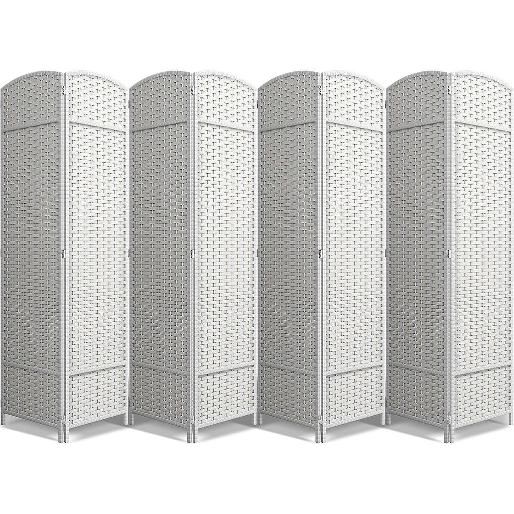 Cloison de séparation pliable et intimité, 8 panneaux, 244 cm (L) x 49,5 cm (l) x 175 cm (H).