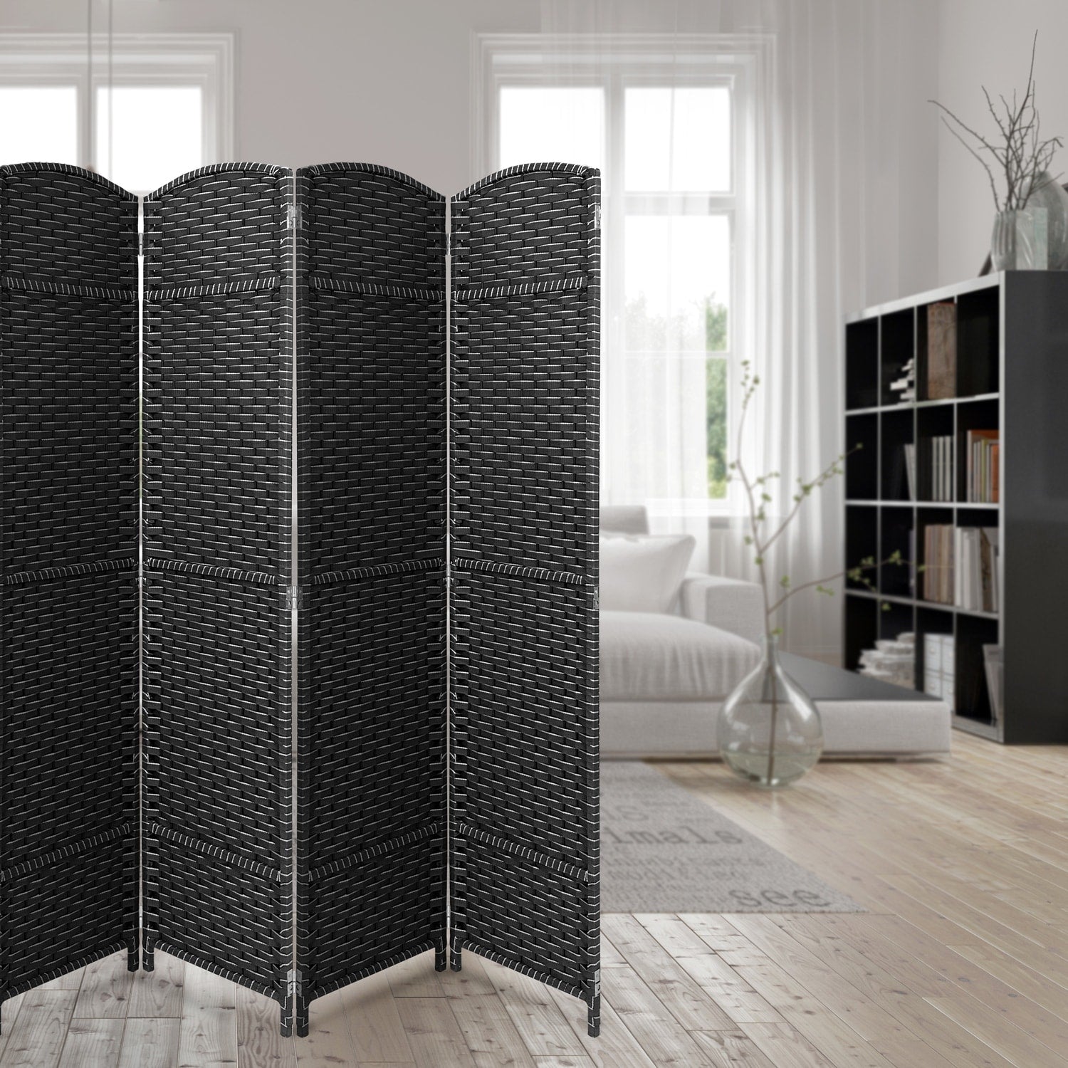 Cloison de séparation pliable et intimité, 8 panneaux, 244 cm (L) x 49,5 cm (l) x 175 cm (H).