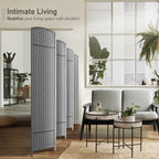 Cloison de séparation pliable et intimité, 8 panneaux, 244 cm (L) x 49,5 cm (l) x 175 cm (H).