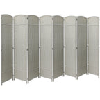 Cloison de séparation pliable et intimité, 8 panneaux, 244 cm (L) x 49,5 cm (l) x 175 cm (H).