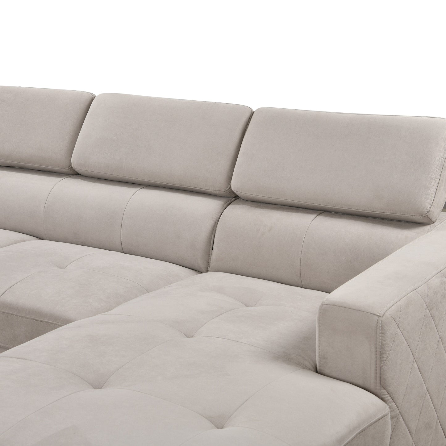 Canapé sectionnel surdimensionné Roomfitters 122 avec rangement pour méridienne, canapé contemporain en U 7 places