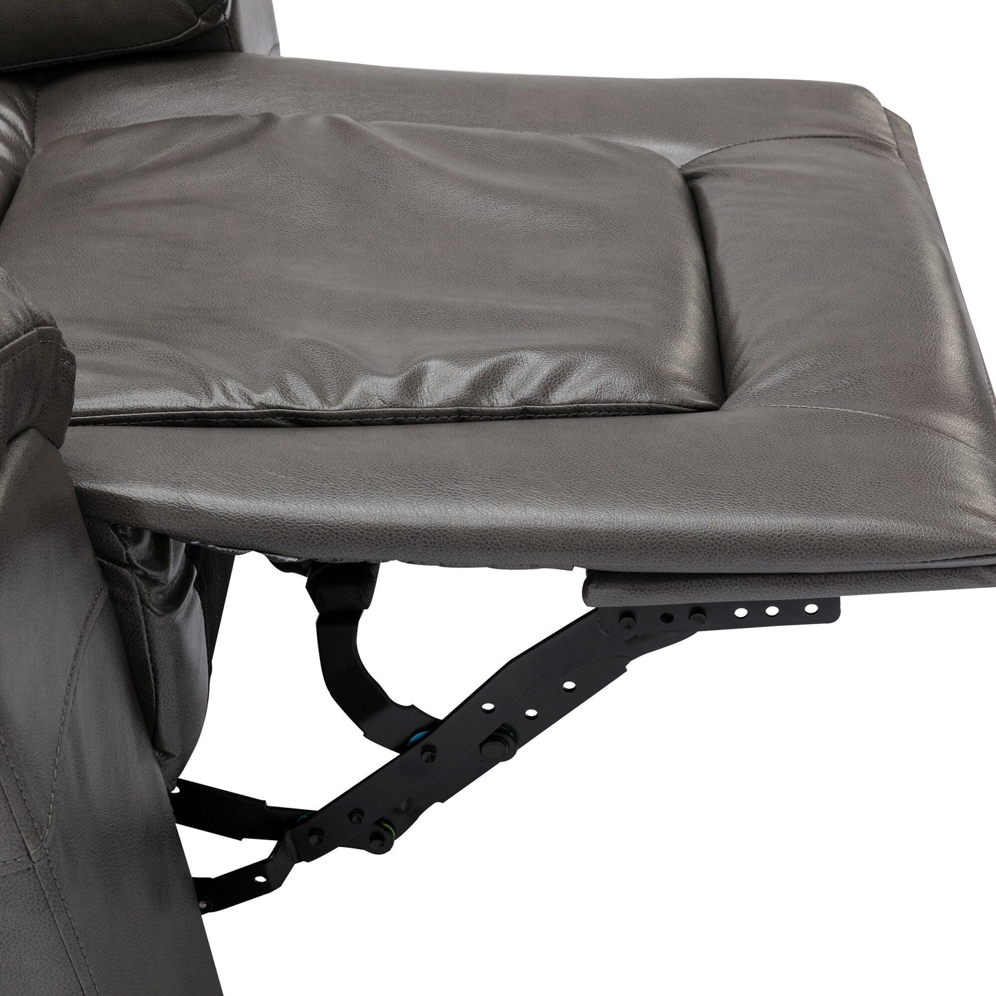 Fauteuil inclinable manuel 2 places pour home cinéma Roomfitters avec coffre de rangement et porte-gobelets, gris