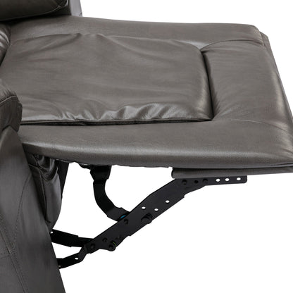 Fauteuil inclinable manuel 2 places pour home cinéma Roomfitters avec coffre de rangement et porte-gobelets, gris