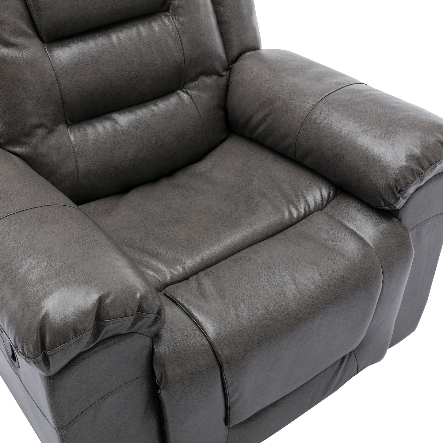 Fauteuil inclinable manuel 2 places pour home cinéma Roomfitters avec coffre de rangement et porte-gobelets, gris
