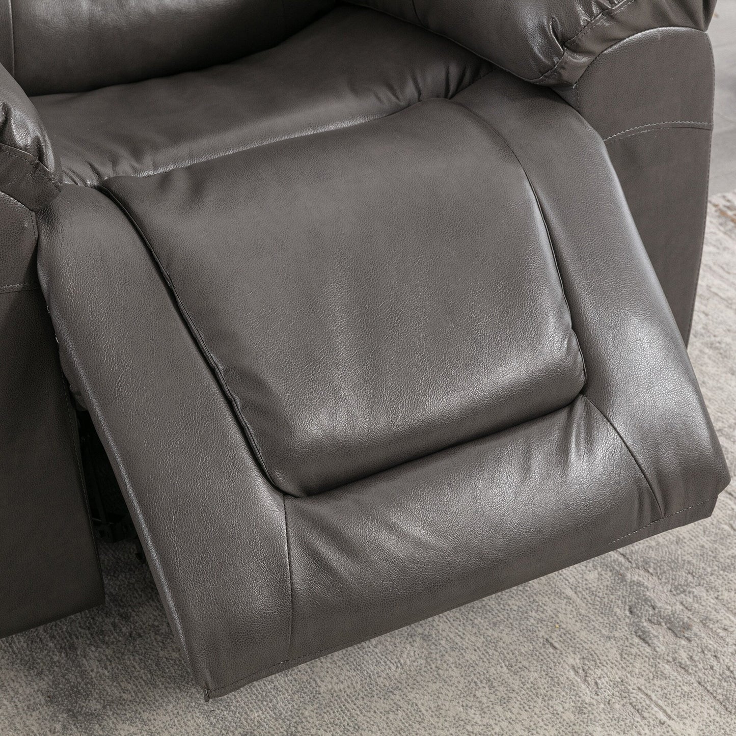 Fauteuil inclinable manuel 2 places pour home cinéma Roomfitters avec coffre de rangement et porte-gobelets, gris