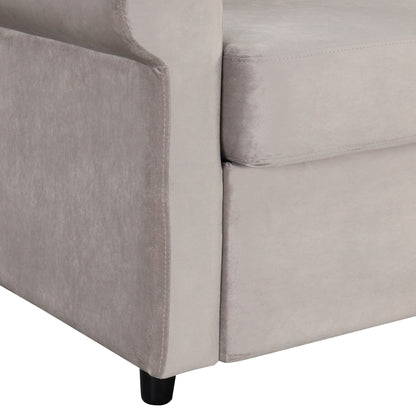Canapé-lit gigogne 2 en 1 Roomfitters avec surmatelas double haut de gamme, ports USB et design compact pour le salon
