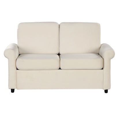 Canapé-lit gigogne 2 en 1 Roomfitters avec surmatelas double haut de gamme, ports USB et design compact pour le salon