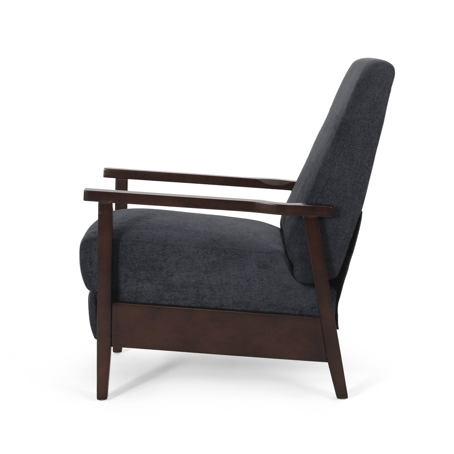 Fauteuil inclinable manuel en bois de 62 cm de large, fauteuil de salon confortable pour le salon