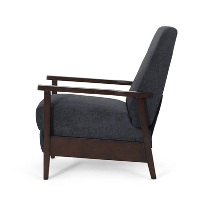 Fauteuil inclinable manuel en bois de 62 cm de large, fauteuil de salon confortable pour le salon
