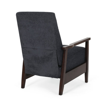 Fauteuil inclinable manuel en bois de 62 cm de large, fauteuil de salon confortable pour le salon