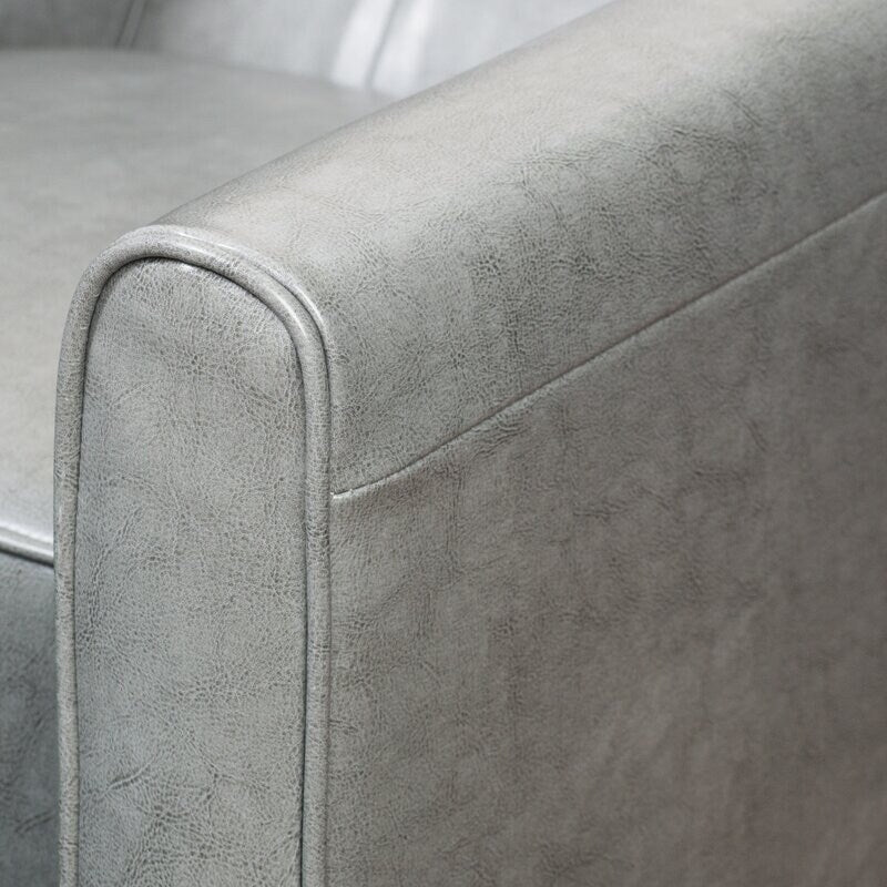 Fauteuil club inclinable manuel Roomfitters 26,75 pouces avec accoudoirs roulés et rembourrage moelleux pour un confort optimal, gris foncé