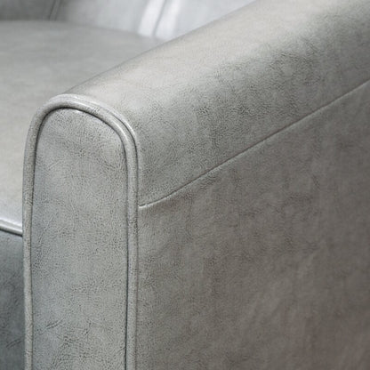 Fauteuil club inclinable manuel Roomfitters 26,75 pouces avec accoudoirs roulés et rembourrage moelleux pour un confort optimal, gris foncé