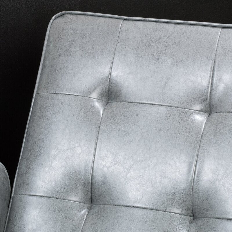 Fauteuil club inclinable manuel Roomfitters 26,75 pouces avec accoudoirs roulés et rembourrage moelleux pour un confort optimal, gris foncé