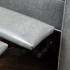 Fauteuil club inclinable manuel Roomfitters 26,75 pouces avec accoudoirs roulés et rembourrage moelleux pour un confort optimal, gris foncé