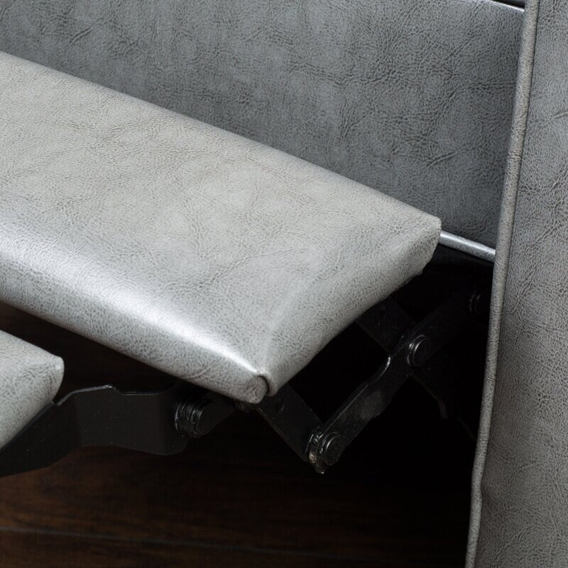 Fauteuil club inclinable manuel Roomfitters 26,75 pouces avec accoudoirs roulés et rembourrage moelleux pour un confort optimal, gris foncé