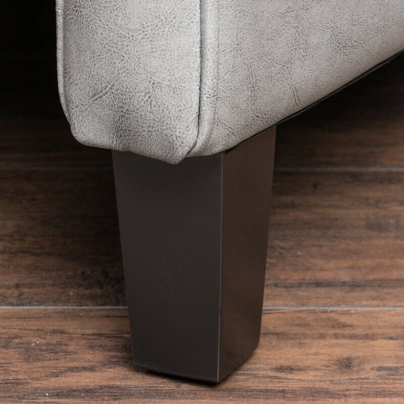 Fauteuil club inclinable manuel Roomfitters 26,75 pouces avec accoudoirs roulés et rembourrage moelleux pour un confort optimal, gris foncé