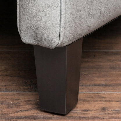 Fauteuil club inclinable manuel Roomfitters 26,75 pouces avec accoudoirs roulés et rembourrage moelleux pour un confort optimal, gris foncé