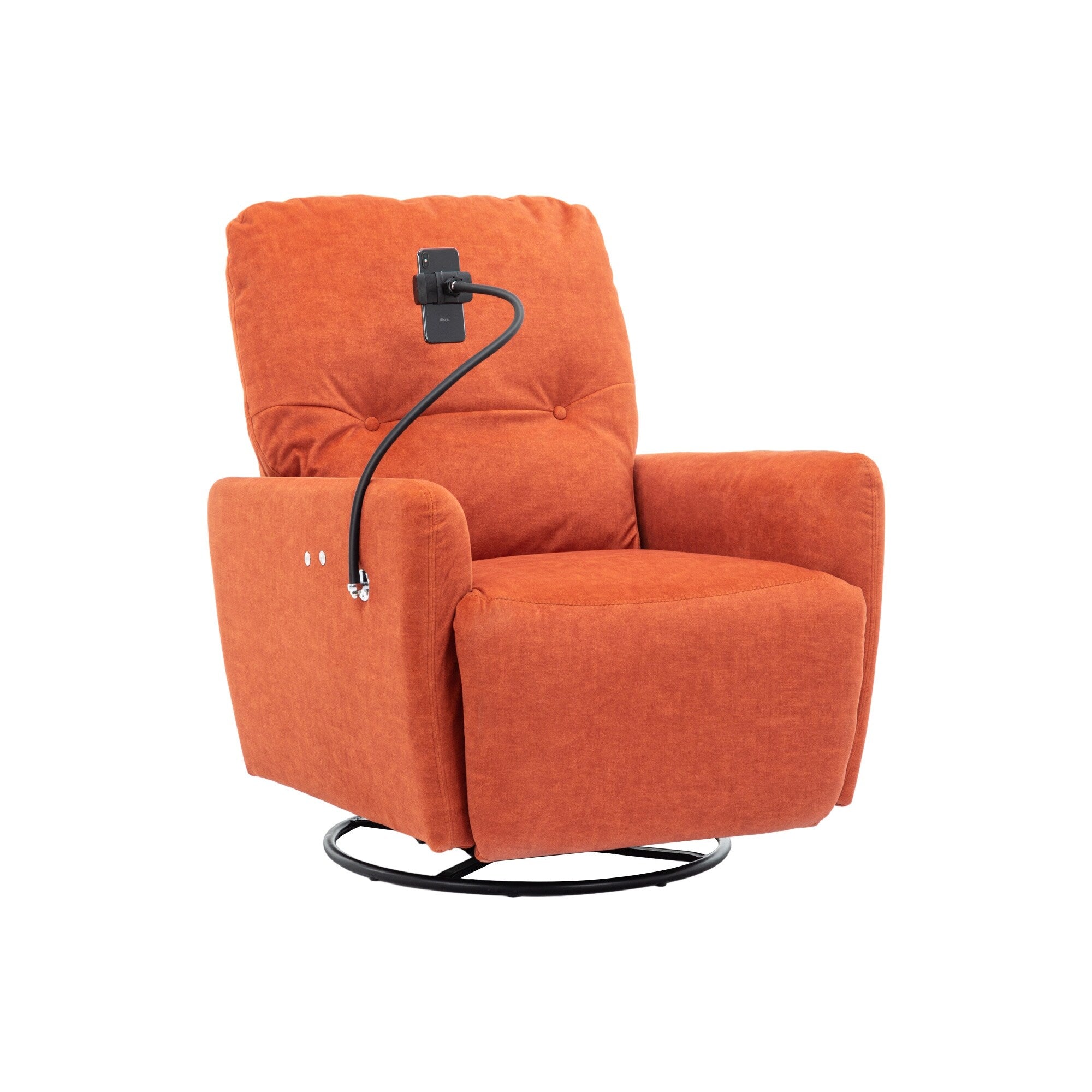 Fauteuil inclinable électrique pivotant à 270 degrés Roomfitters pour cinéma maison, canapé inclinable simple avec mouvement à bascule