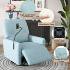 Fauteuil inclinable électrique pivotant à 270 degrés Roomfitters pour cinéma maison, canapé inclinable simple avec mouvement à bascule