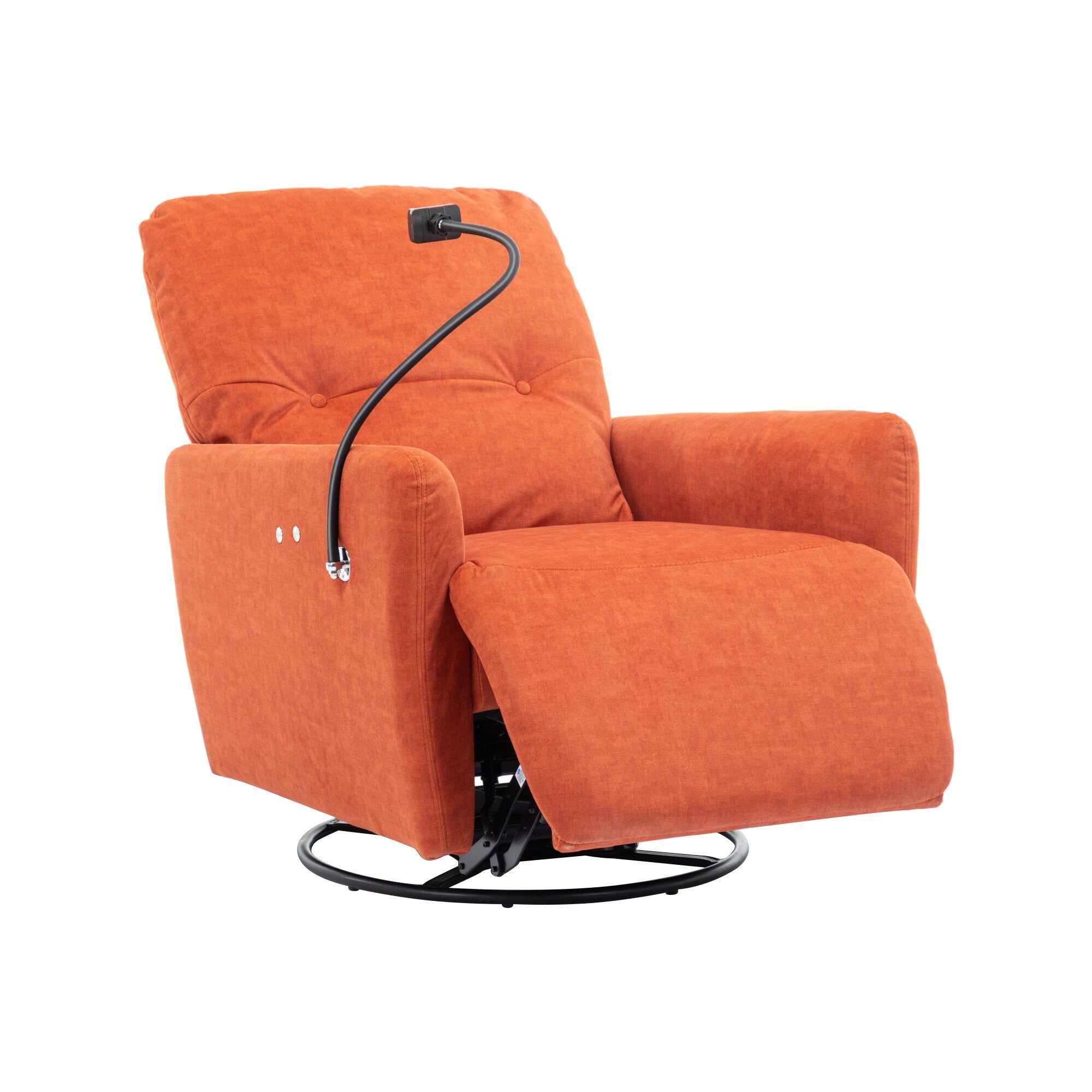 Fauteuil inclinable électrique pivotant à 270 degrés Roomfitters pour cinéma maison, canapé inclinable simple avec mouvement à bascule