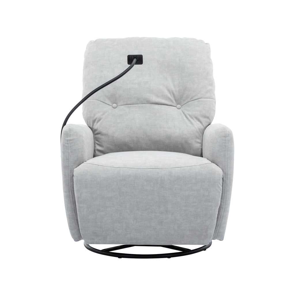 Fauteuil inclinable électrique pivotant à 270 degrés Roomfitters pour cinéma maison, canapé inclinable simple avec mouvement à bascule