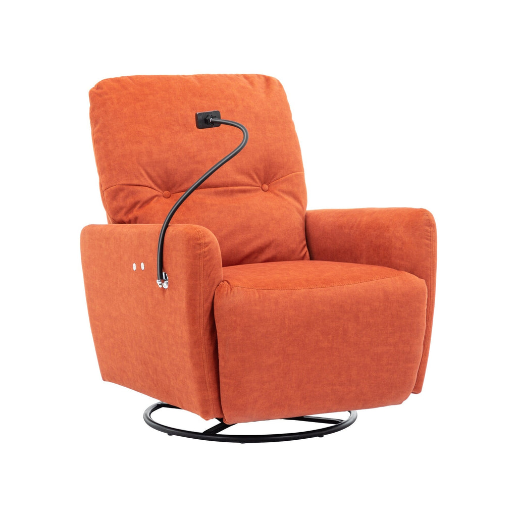 Fauteuil inclinable électrique pivotant à 270 degrés Roomfitters pour cinéma maison, canapé inclinable simple avec mouvement à bascule