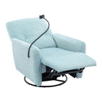 Fauteuil inclinable électrique pivotant à 270 degrés Roomfitters pour cinéma maison, canapé inclinable simple avec mouvement à bascule