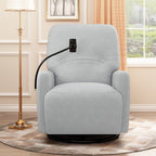 Fauteuil inclinable électrique pivotant à 270 degrés Roomfitters pour cinéma maison, canapé inclinable simple avec mouvement à bascule