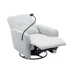 Fauteuil inclinable électrique pivotant à 270 degrés Roomfitters pour cinéma maison, canapé inclinable simple avec mouvement à bascule